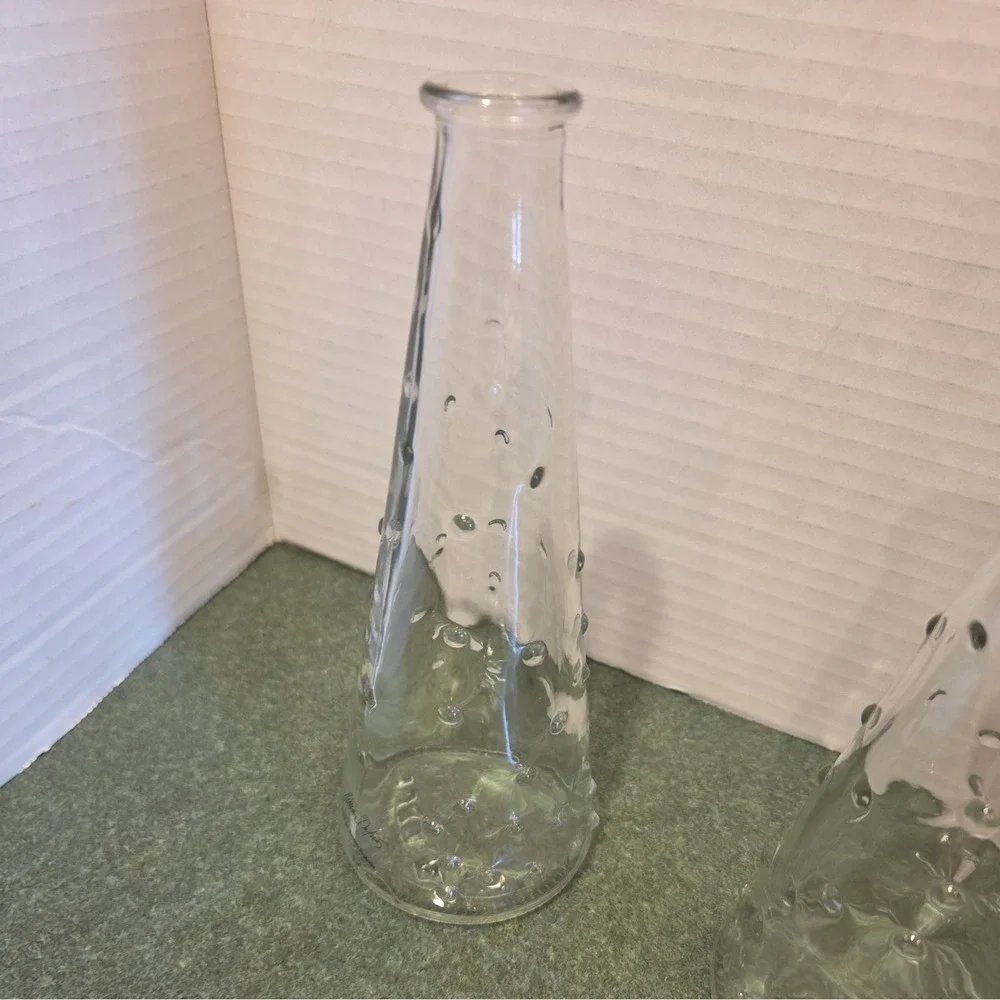 SET OF 2 IKEA GLASS BUD VASES #15234 7 1/8
